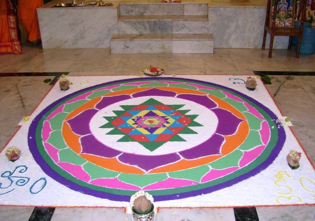 Sri Chakra Yantra in einem Tempel