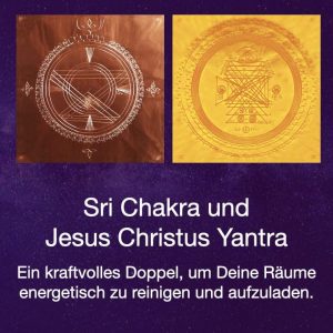 Sri Chakra und Jesus Christus Yantra Kunstdruck